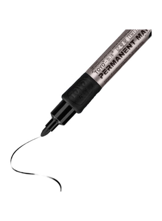 Toyo Tm139, Oil-Based, Marker Pen, Tire Pen, Sign-In Pen, Multiple Colors Available, Marker, 10 Pens/Box, Black - Image 2