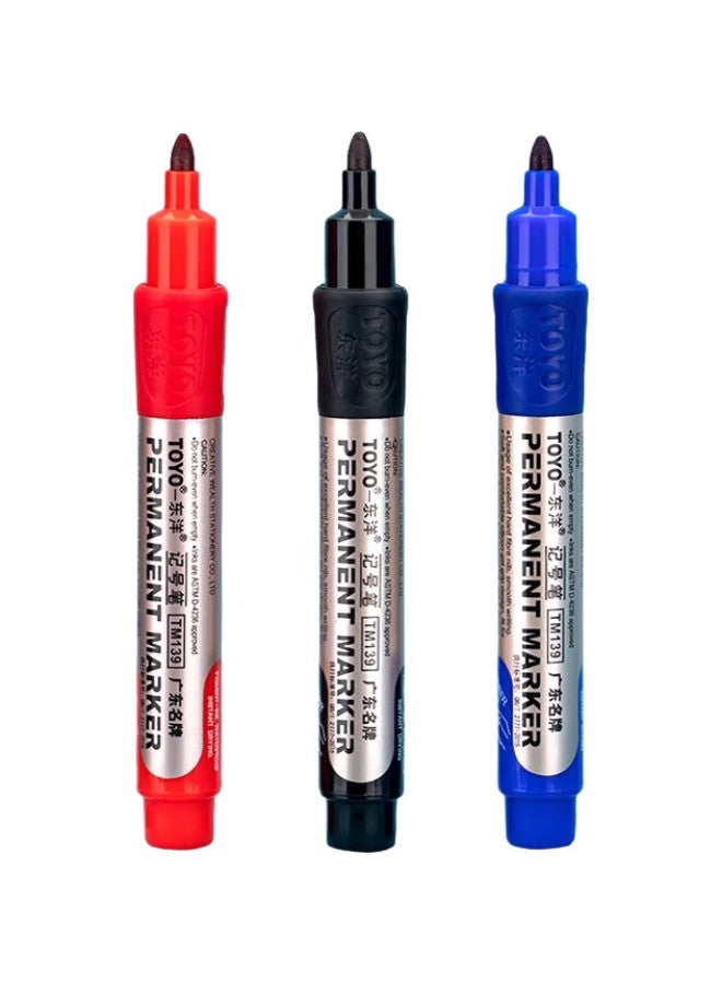 Toyo Tm139, Oil-Based, Marker Pen, Tire Pen, Sign-In Pen, Multiple Colors Available, Marker, 10 Pens/Box, Black - Image 1
