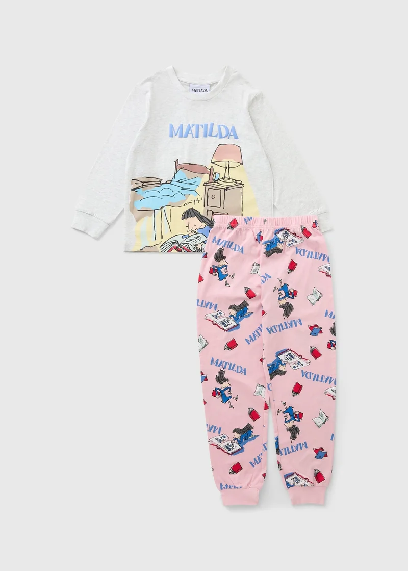 ماتلان Roald Dahl Girls Pink Matilda Pyjama Set