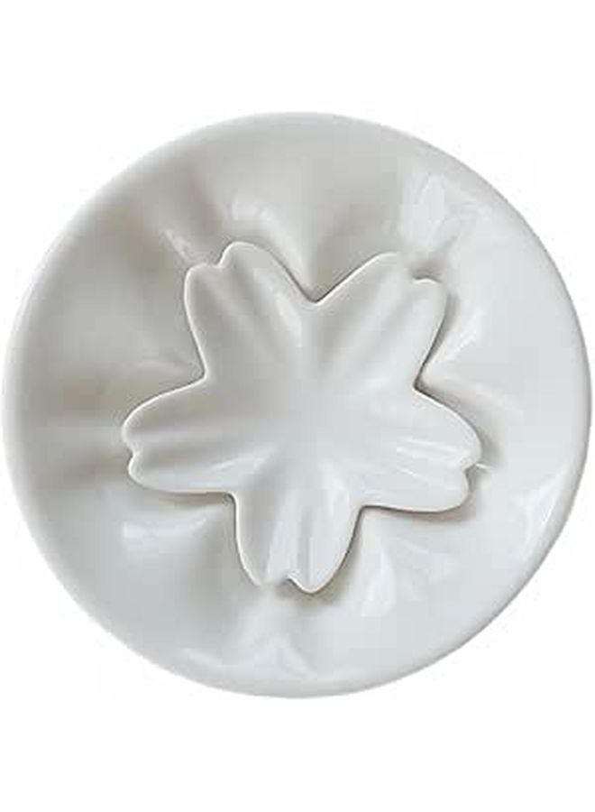 White Ceramic Chopstick Rest Set Japanese Style Dish Saucer Tableware - Image 1