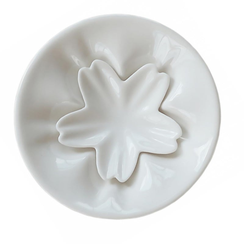 White Ceramic Chopstick Rest Set Japanese Style Dish Saucer Tableware - Image 2