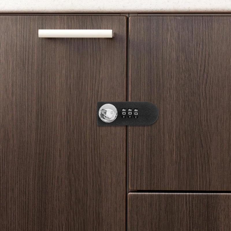 00 Word Smart Lock 2 Pack Triple Security Keyless Drawer Cabinet Lock - Image 5