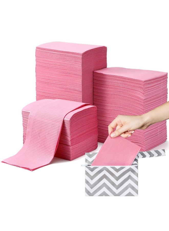 Vercraft 500 Pcs 18'' x 13'' Disposable Changing Pad Liners with Baby Diaper Caddy Bag 2 Ply Disposable Leak Proof Paper Liners for Surface Protection Disposable Diaper Pads for Baby Changing Station - Image 1