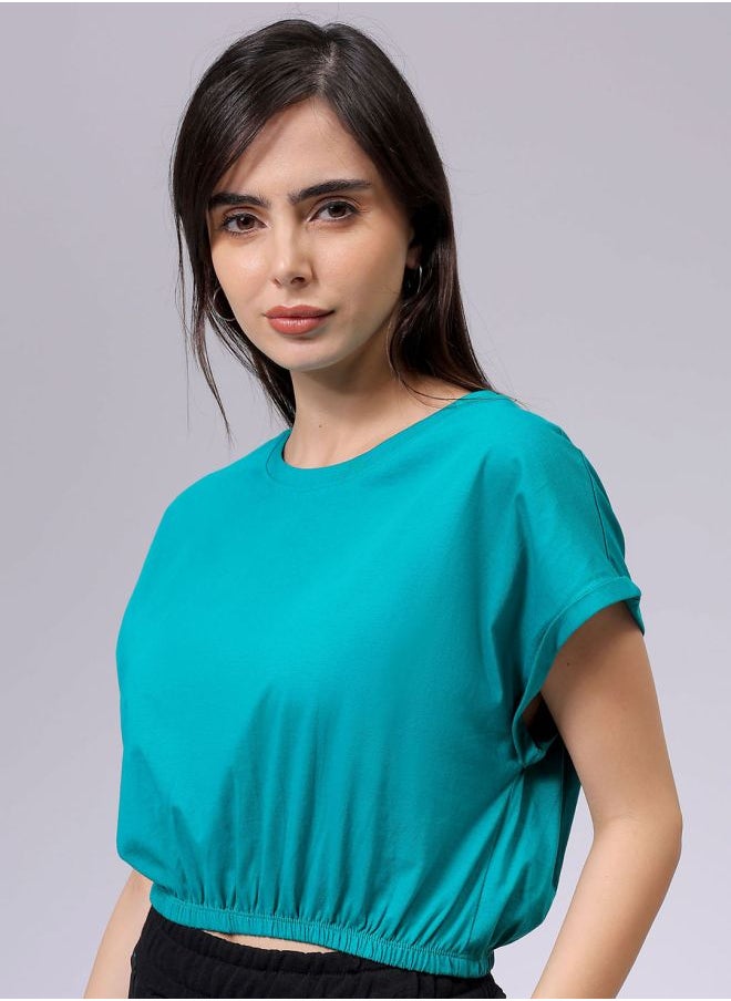 Freehand Women Regular Fit Casual Solid Crop Top  - Image 3