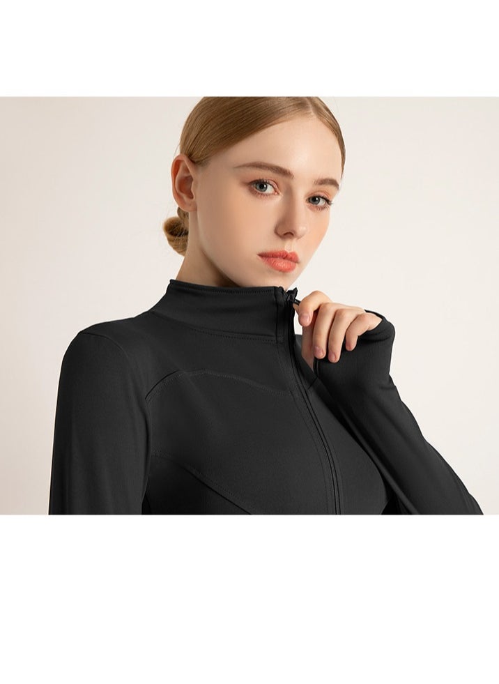 Generic Women's Quick-Drying Jacket, Standing Collar Slimming Top, Exercise, Gym, Sports, Outdoor.  - Image 2
