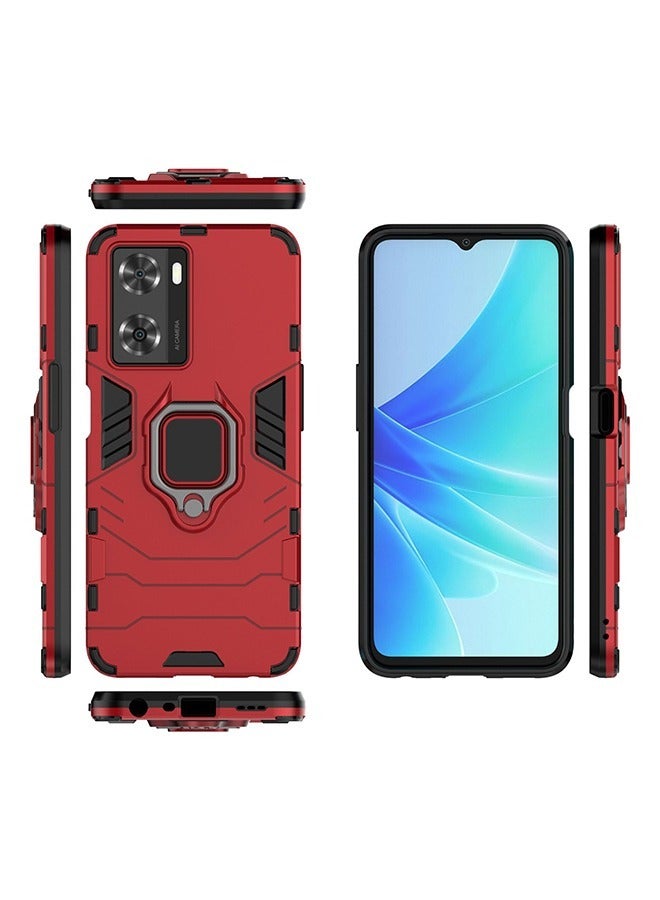For OPPO A57 4G/OnePlus NORD N20 SE Case Cover Protector Back Accessories Hybrid Heavy Duty Protection Shockproof with Defender Automobile Magnetic Holder Kickstand Armor Back Cover - Image 2