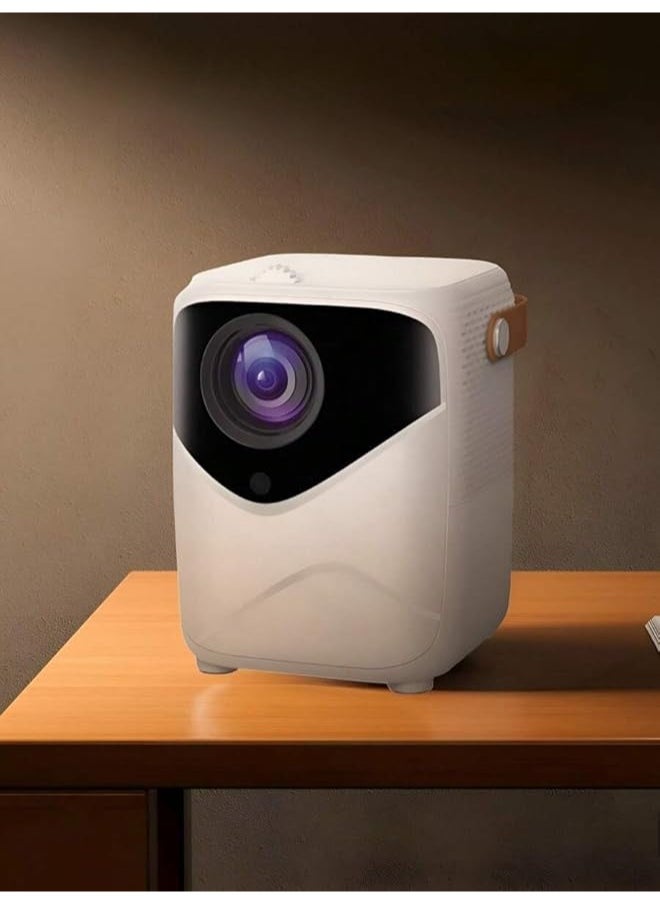 Umiio - Smart Screen Projector: 5G WiFi, Bluetooth, Quadrangle Trapezoid Design, 1080P Android Projection for Movies, Music, TV, and Gaming (A009-Q1, White) - Image 1