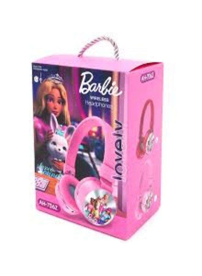 باربي سماعة اطفال؛لاسلكية  باربي 【سماعة اطفال 】بتصميم كرتوني لطيف【سماعات اطفال بلوتوث】 للبنات؛ سماعة بلوتوث وردي مريحة وخفيفة مع دعم MP3 وFM - Image 5