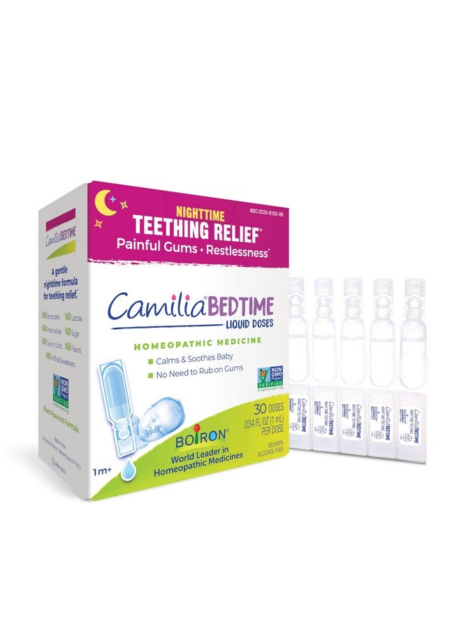 Boiron Camilia Bedtime Liquid Doses for Nighttime Teething Relief, Painful Gums, Restlessness, and Irritability - 30 Count - Image 1