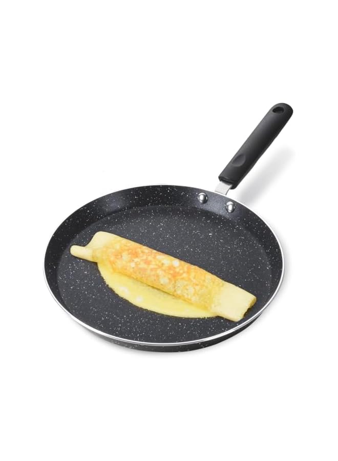 jaexest Non-stick Frying Pan, Aluminum AlloyFlat Pan,Compatible Induction Cooktop Gas Electric Stove,Riveted Safe-Grip Handle, for Saute Cooking Frying (23.5cm) - Image 3