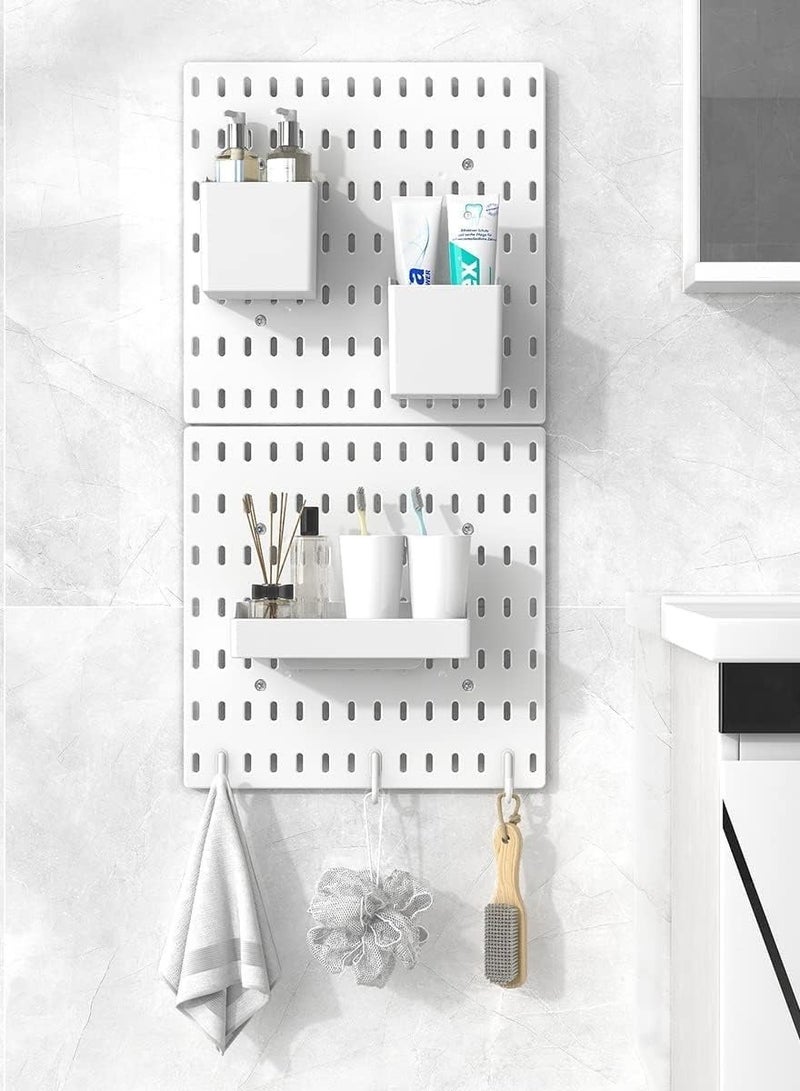 HOMESTAR مجموعة منظم الحائط بجبس، لوحة عرض مثبتة لتنظيم الحرف، عرض الزخارف، مجموعة مكتب للمكتب والمطبخ وغرفة النوم وغرفة المعيشة - Image 4