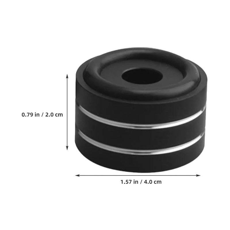 4Pcs Speaker Isolation Feet Pads Aluminum Alloy Rubber Non-Slip Speaker Feet Cushions for Amplifier Speakers Shock Absorption - Image 2