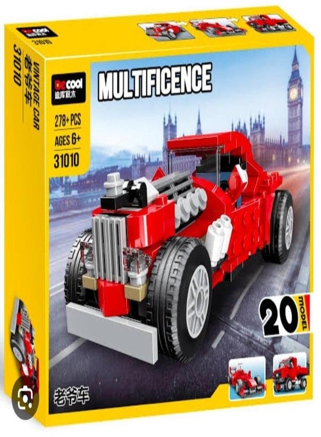ICW Kids 23 in 1 Architect DIY Red Car Building Bricks Blocks Toys 278 pc (31010 (20 in 1)) - Image 2