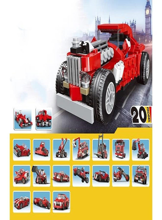 ICW Kids 23 in 1 Architect DIY Red Car Building Bricks Blocks Toys 278 pc (31010 (20 in 1)) - Image 5