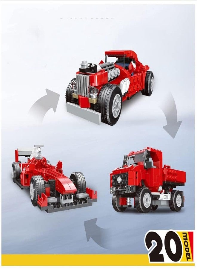 ICW Kids 23 in 1 Architect DIY Red Car Building Bricks Blocks Toys 278 pc (31010 (20 in 1)) - Image 3