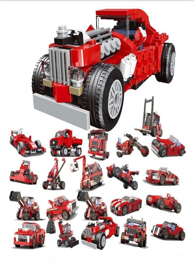 ICW Kids 23 in 1 Architect DIY Red Car Building Bricks Blocks Toys 278 pc (31010 (20 in 1)) - Image 4