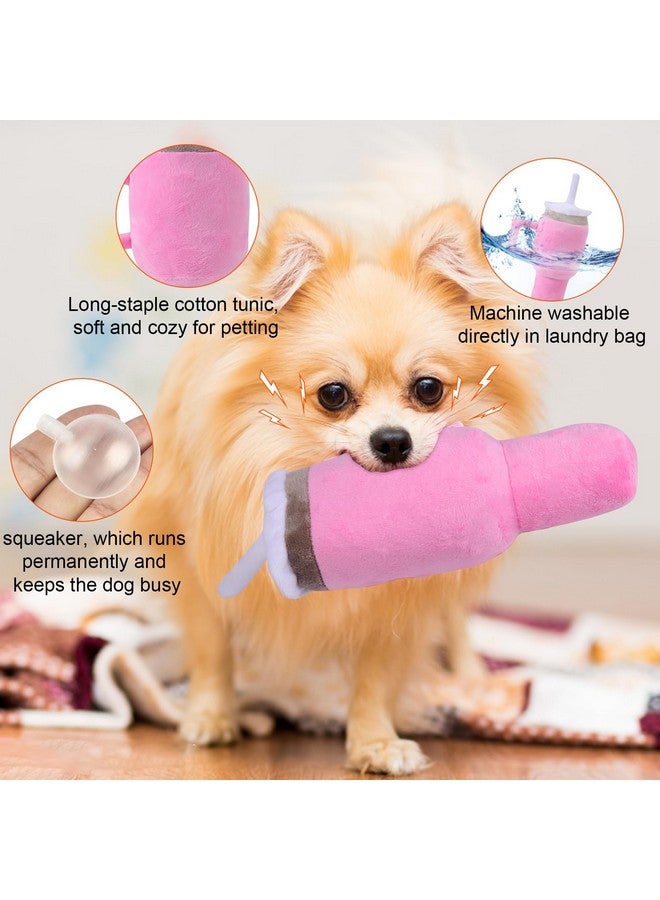 Mity Rain Funny Tumbler With Handle Cup Dog Toys,Squeaky Dog Toys Interactive Fluff And Tuff Dog Toys For Small Dogs/Large Dogs/Medium Size Dog (1 Pink) - Image 5