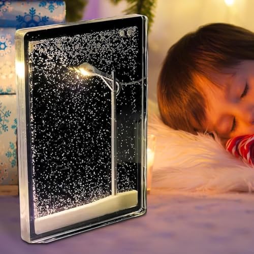 Desidiya DIY Snowfall Lamp with Street Light Snow lamp– Handmade Snow Scenery Night Light for Christmas Decor, Birthday Gifts, and Family Fun - Image 1
