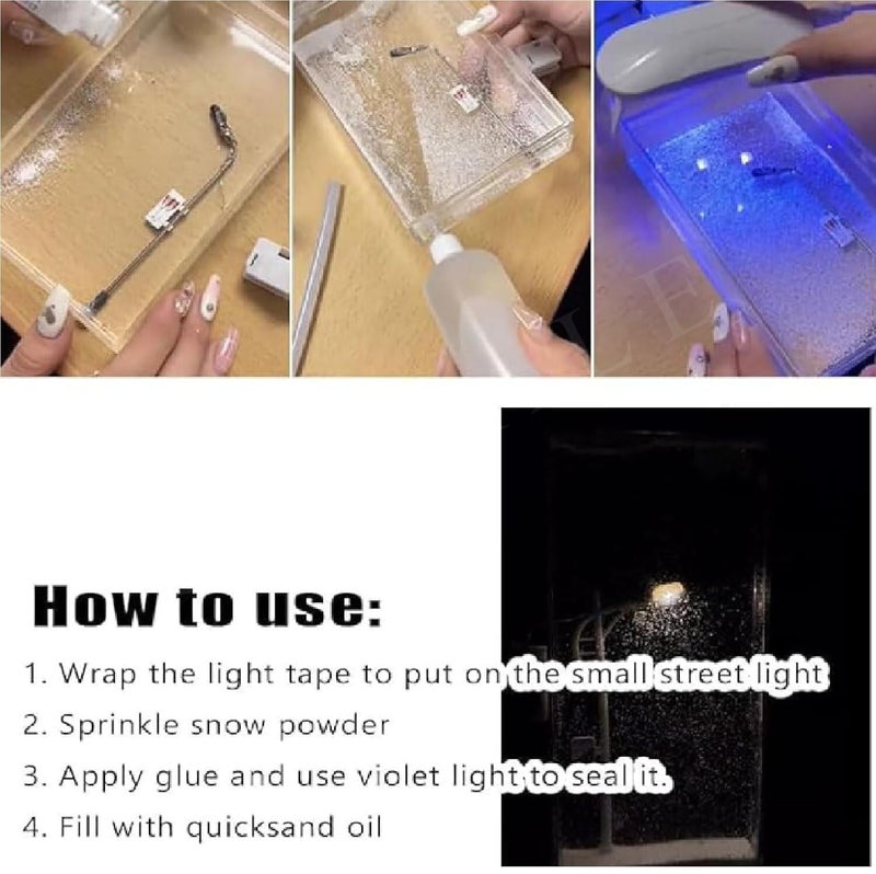 Desidiya DIY Snowfall Lamp with Street Light Snow lamp– Handmade Snow Scenery Night Light for Christmas Decor, Birthday Gifts, and Family Fun - Image 5