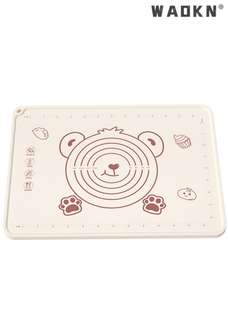 دبليو أيه أو كي أن حصيرة خبز سيليكون من الدرجة الغذائية لدرفلة المعجنات مع القياس ، مبطنة بوسادة حصيرة طاولة مقاومة للحرارة ، أداة طهي غير لاصقة قابلة لإعادة الاستخدام ، مناسبة لربات البيوت ، عشاق الطبخ ، حصيرة خبز من السيليكون ، حصيرة معجنات غير لاصقة مع حواف مزرعة ، خالية من مادة BPA من الدرجة الغذائية ، مع علامات قياس وأدلة إثبات ، حصيرة خبز سيليكون متعددة الأغراض 65x45 سم - Image 1