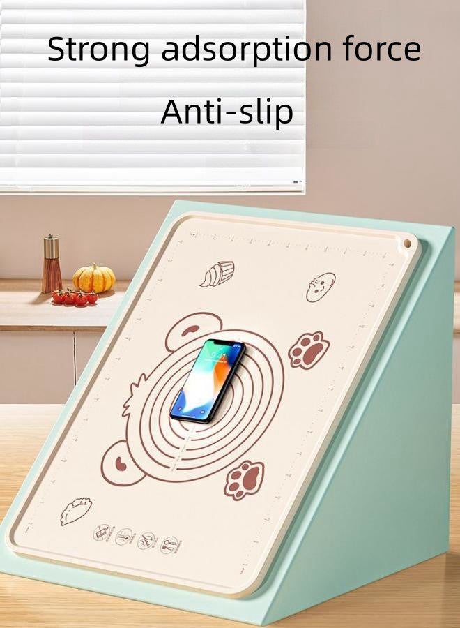 دبليو أيه أو كي أن حصيرة خبز سيليكون من الدرجة الغذائية لدرفلة المعجنات مع القياس ، مبطنة بوسادة حصيرة طاولة مقاومة للحرارة ، أداة طهي غير لاصقة قابلة لإعادة الاستخدام ، مناسبة لربات البيوت ، عشاق الطبخ ، حصيرة خبز من السيليكون ، حصيرة معجنات غير لاصقة مع حواف مزرعة ، خالية من مادة BPA من الدرجة الغذائية ، مع علامات قياس وأدلة إثبات ، حصيرة خبز سيليكون متعددة الأغراض 65x45 سم - Image 4