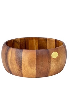 BILLI Acacia Wood Round Serving Bowl for Fruits or Salads  - Image 1