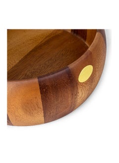 BILLI Acacia Wood Round Serving Bowl for Fruits or Salads  - Image 4