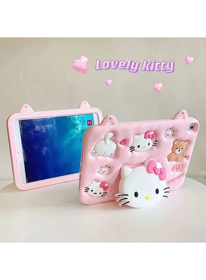 iPad 10th Generation 2022 10.9 Inch Silicone Case with Retractable Stand Cute Cartoon Design Anti Shock Protective Cover - Image 3