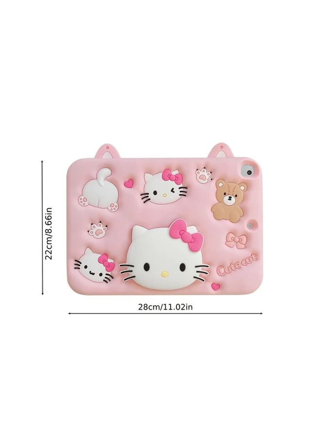 iPad 10th Generation 2022 10.9 Inch Silicone Case with Retractable Stand Cute Cartoon Design Anti Shock Protective Cover - Image 2