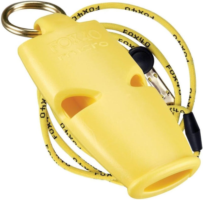 Fox 40 Micro Safety Whistle with Breakaway Lanyard Yellow