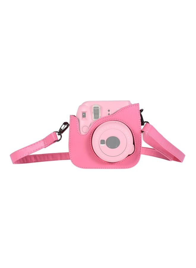 Protective Camera Case With Strap For Fujifilm Instax Mini 9/8/8+/8s Pink - Image 1