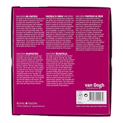 Van Gogh Oil Pastel, Round Full Stick, 24-Piece Set - Image 2