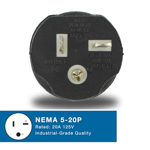 Conntek 30114 Locking Adapter 20 Amp 125 Volt Male Plug To 20 Amp Locking Female Connector NEMA 5-20P to NEMA L5-20R , Black - Image 3