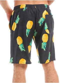 Andora Self Pineapple Polyester Elastic Swim Short - Dark Grey  - Image 4