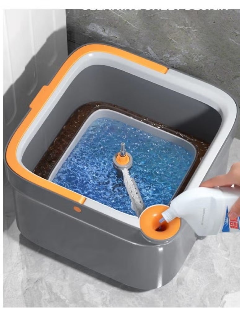 فوغماكس موب صمغ دوار و دلو موب حصيرة دقيقة بدون استخدام اليدين لتنشيف الأرضيات مع 2 وسادات - Image 3