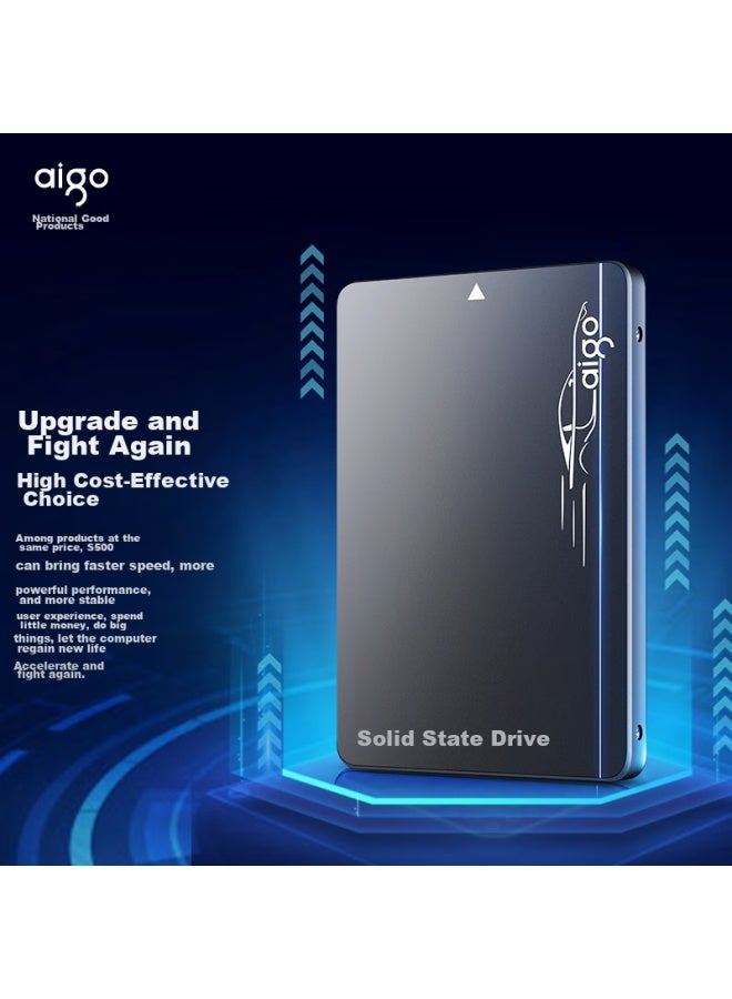 Aigo 128gb Ssd, Sata 3.0 Interface, 2.5-inch, Desktop And Laptop System Drive, Original Chip Read Speed 500mb/s, Storage Accessory S500 - Image 1