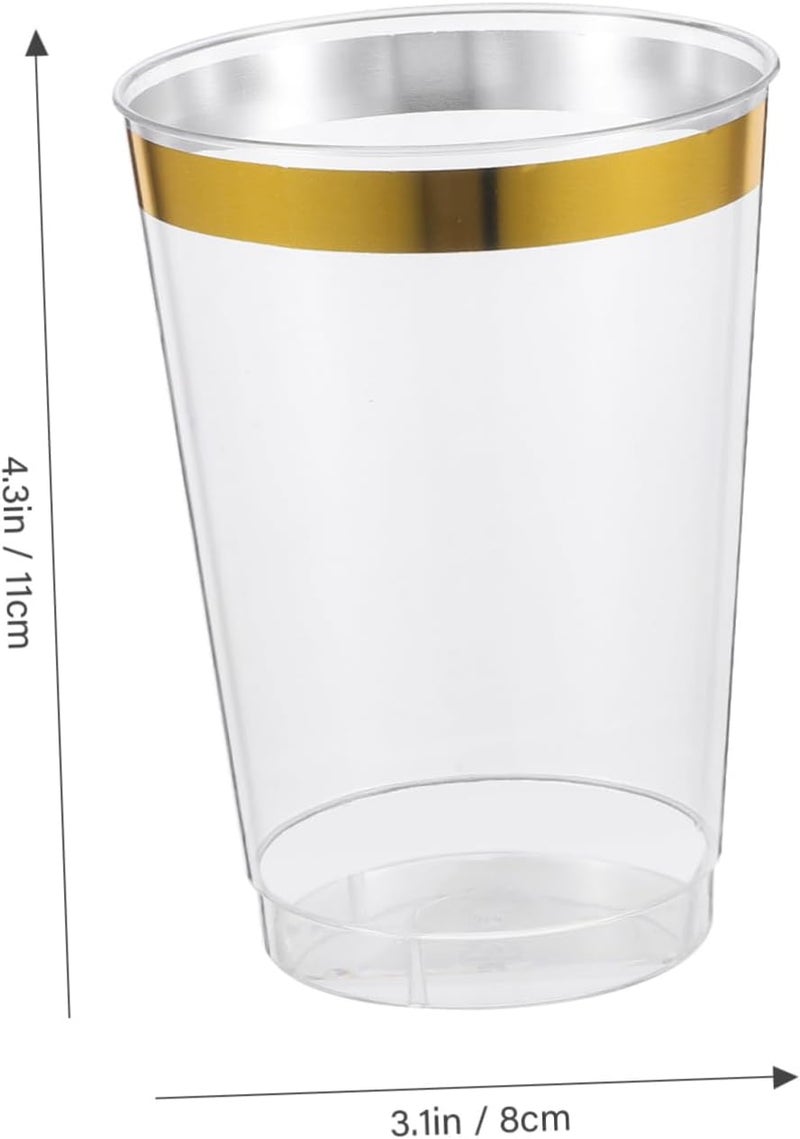 Classic design alternatives MAGICLULU 8pcs Gold Trimmed Plastic Cups for Parties Elegant Unbreakable Wine Glasses for Weddings Events and Home Use Design for Juice and Beverages Strong durable raw material Low dust buildup Light durable upgraded substance Rack sorted local inventory Cost saving user oriented build Simple practical structure Heat resistant Hanging space save Backup reserve local stock Light & heavy use compatible Easy transit optimized build Durability boosted processed material Anti topple design Regulated warehouse storage Desert area eligible deliver Safe approved storage space Bug proof seal Cost effective upgraded craftsmanship Hardness boosted processed substance Long term use design Big & small space compatible Liquid tight joint Multi-budget available picks Dense area priority deliver - Image 2