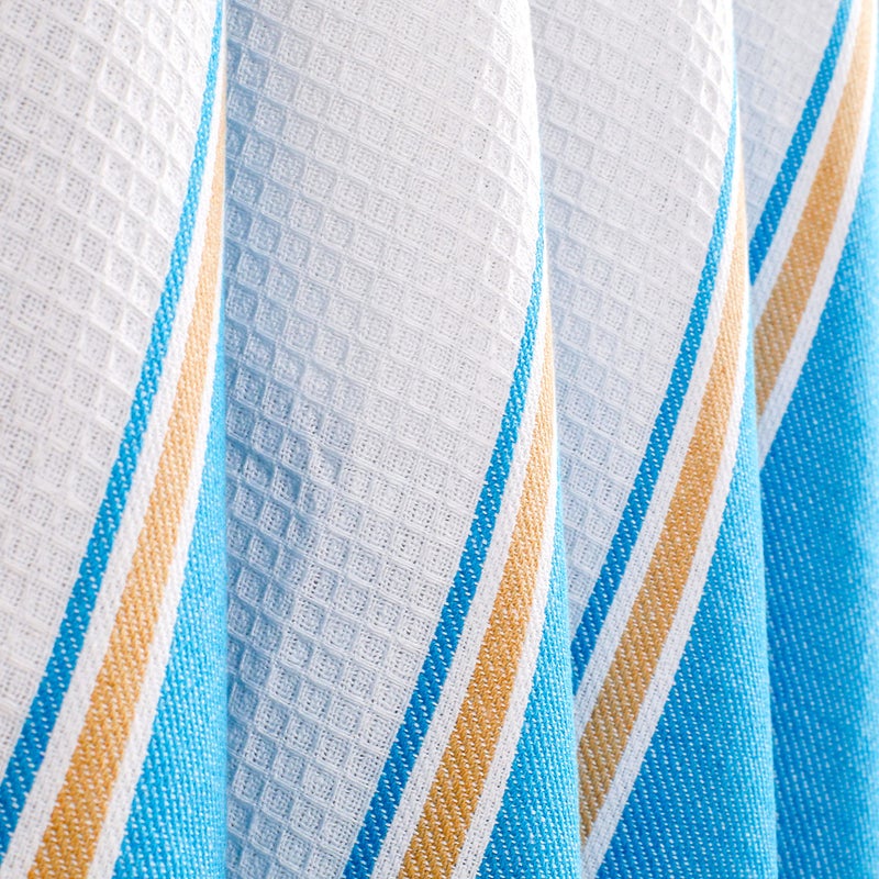 Goroly Home 6 Pack 100% Cotton Farmhouse Vintage Dish Towels Tea Towels Highly Absorbent Quick Dry Professional Grade with Hanging Loop - Twill Waffle - 18x28 Inch - Turquoise Blue - Image 4