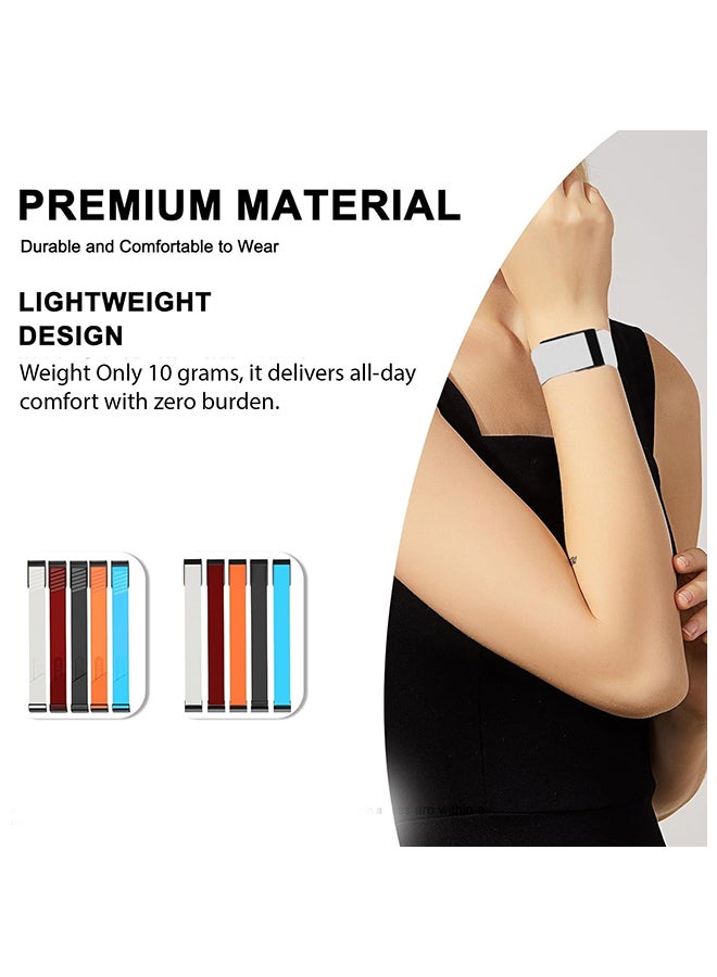 O Ozone HydroKnit Nylon Sport Band Compatible with Whoop 4.0 | Soft, Elastic, Water-Resistant, Fast-Drying Replacement Strap for Active Lifestyles- Orange - Image 3
