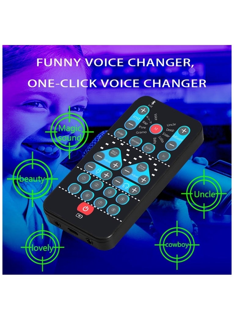 M10 Mobile Computer Sound Card Mini Voice Changer K Song Recording Bluetooth Voice Changer - Image 4