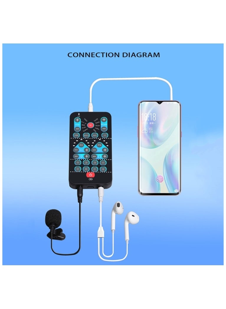 M10 Mobile Computer Sound Card Mini Voice Changer K Song Recording Bluetooth Voice Changer - Image 5