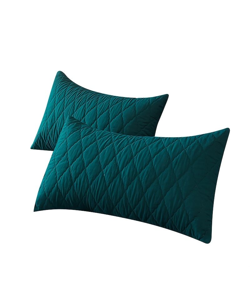 Coffee Brown 2pcs Pillow Covers 15.75 x 31.5 Inches Solid Color Pillowcases for Bedroom Living Room Hotel Use Suitable for Single Double or Couple Beds All Season Washable - Image 2