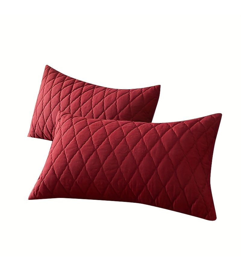 Coffee Brown 2pcs Pillow Covers 15.75 x 31.5 Inches Solid Color Pillowcases for Bedroom Living Room Hotel Use Suitable for Single Double or Couple Beds All Season Washable - Image 5