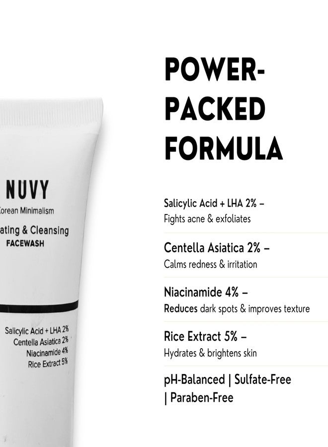 NUVY Anti-Acne Facewash | 2% Salicylic Acid & 4% Niacinamide | Oil Control & Pore Cleansing Face Wash | Centella & Rice Extract | For Oily & Acne-Prone Skin | 100ml - Image 4