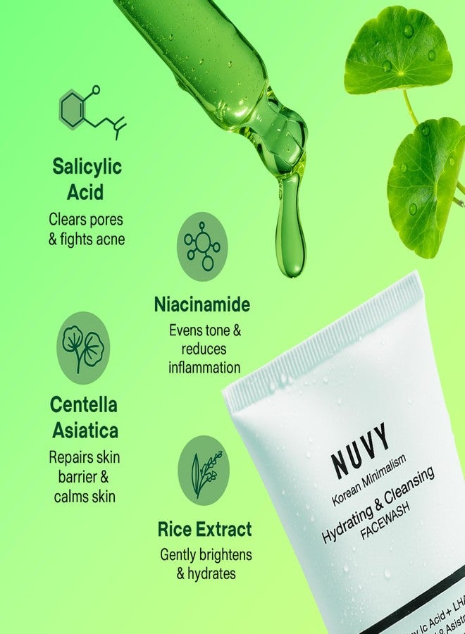 NUVY Anti-Acne Facewash | 2% Salicylic Acid & 4% Niacinamide | Oil Control & Pore Cleansing Face Wash | Centella & Rice Extract | For Oily & Acne-Prone Skin | 100ml - Image 2