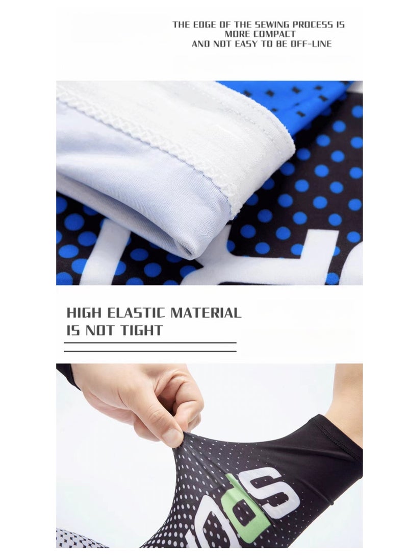 Generic Ice Silk Sunscreen Sleeves UV Sunscreen Arm Sleeves Suits Non-Slip Men's Women's Long Gloves Outdoor Cool Sports Driving Cycling Arm Cover - Image 3