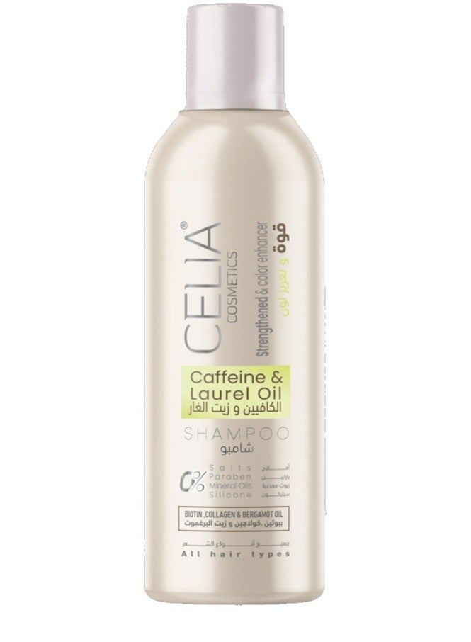 CELIA COSMETICS Celia Caffeine and Laurel Oil Shampoo for All Hair Types 500ml