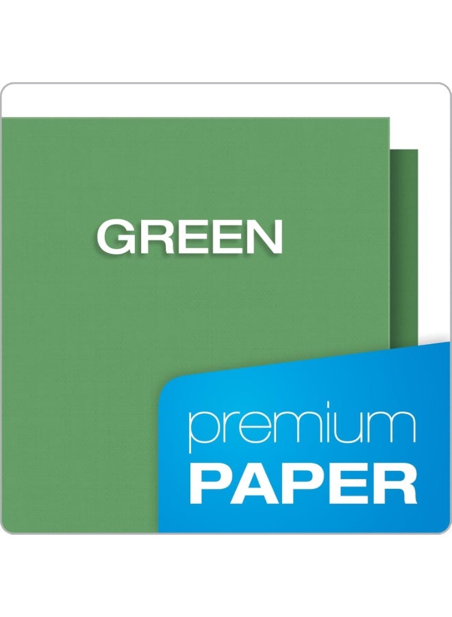 Oxford Oxford Monogram Executive Twin Pocket Folders, Letter Size, Green with Gold Foil Trim, Set of 4 (04164) - Image 5