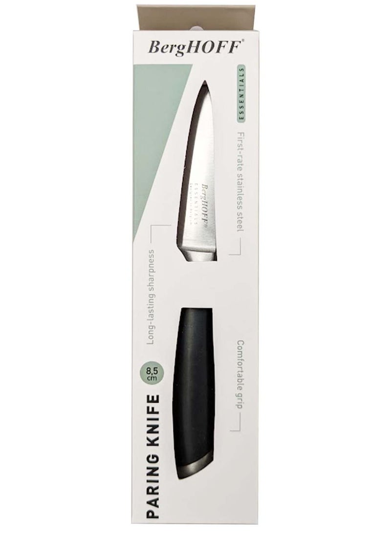 Berghoff - Berghoff Essentials Paring Knife Stainless Steel All-round With Comfort Grip 8.5cm Black - Image 1