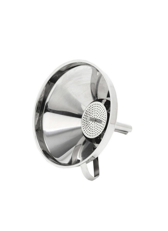 Norpro Norpro 5 1/2-Inch Stainless Steel Funnel with Detachable Strainer, 5.5in/14cm, as shown  - Image 1